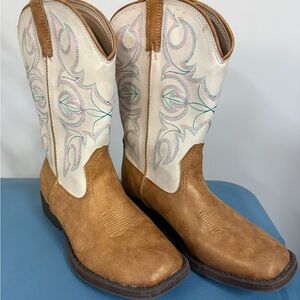 Roper Kids Western Boots - Tan and Cream